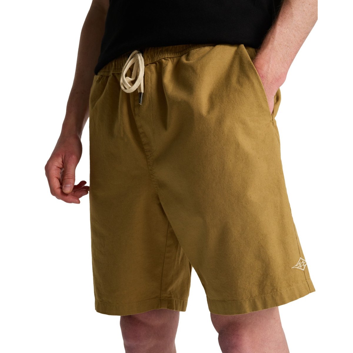 Short taille élastique LARRY LINEN beige khaki, BILLABONG