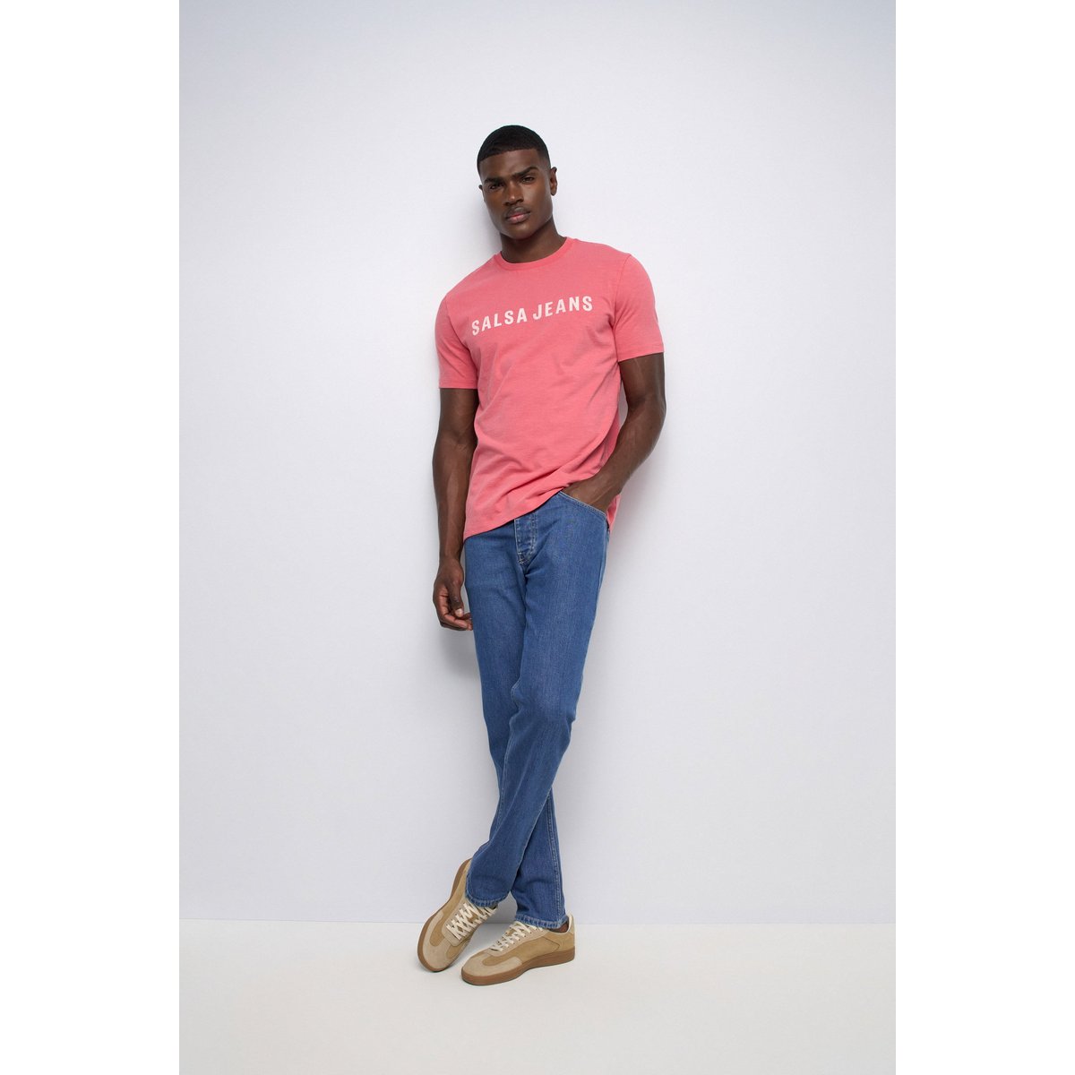 T-SHIRT AVEC BRANDING rouge, SALSA JEANS