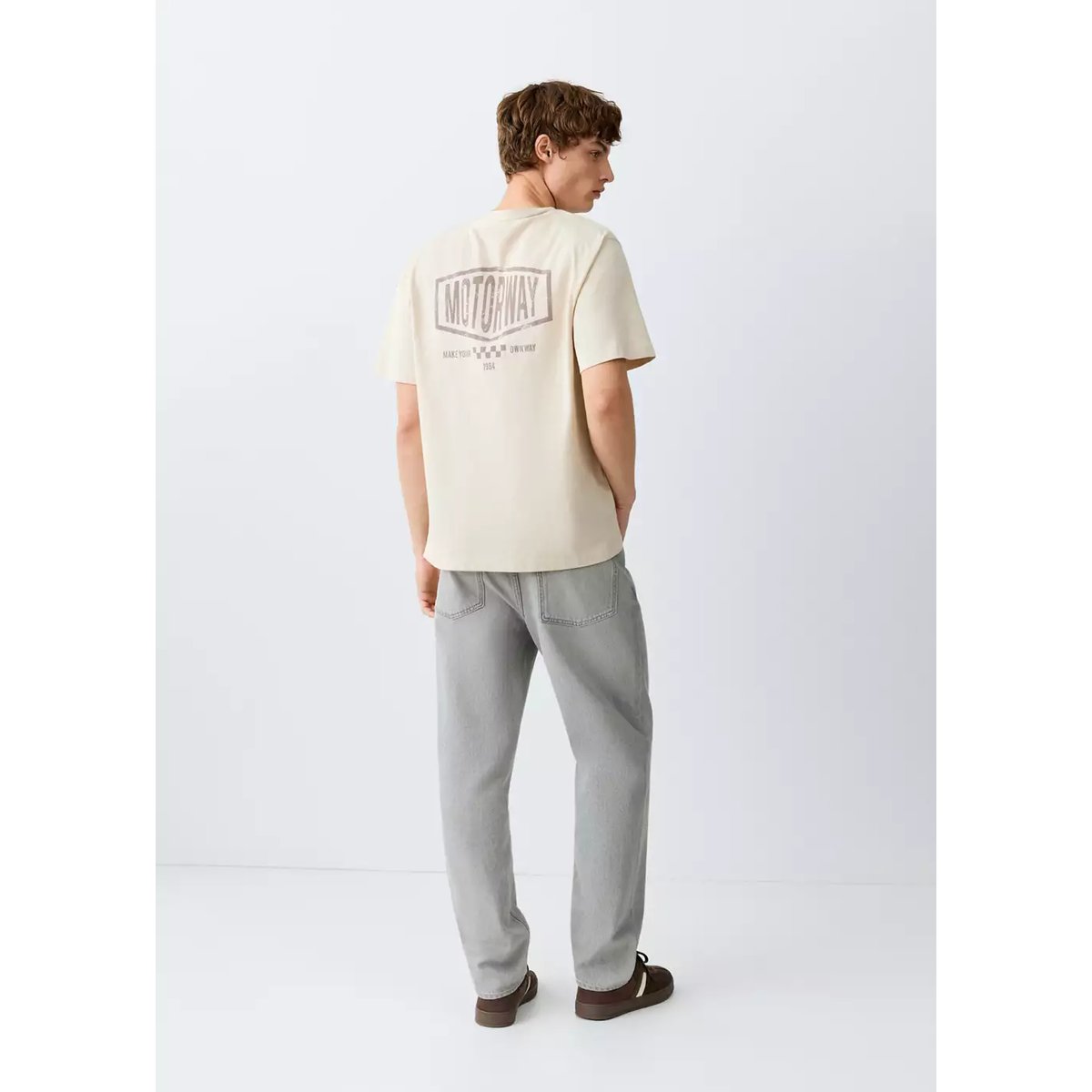 Jean regular-fit gris denim, MANGO TEEN