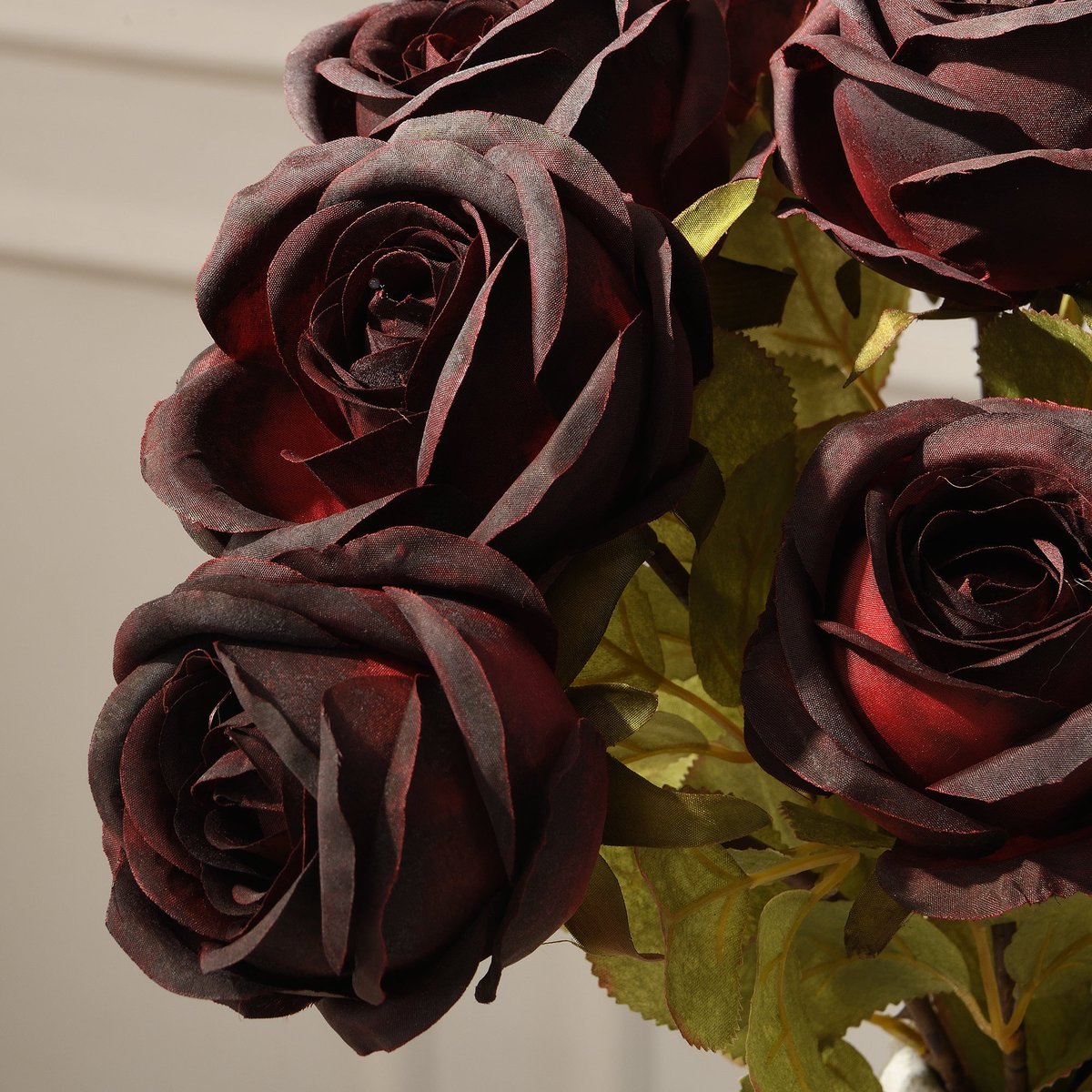 Tige de rose artificielle H56 LES ESSENTIELS rouge, SIA