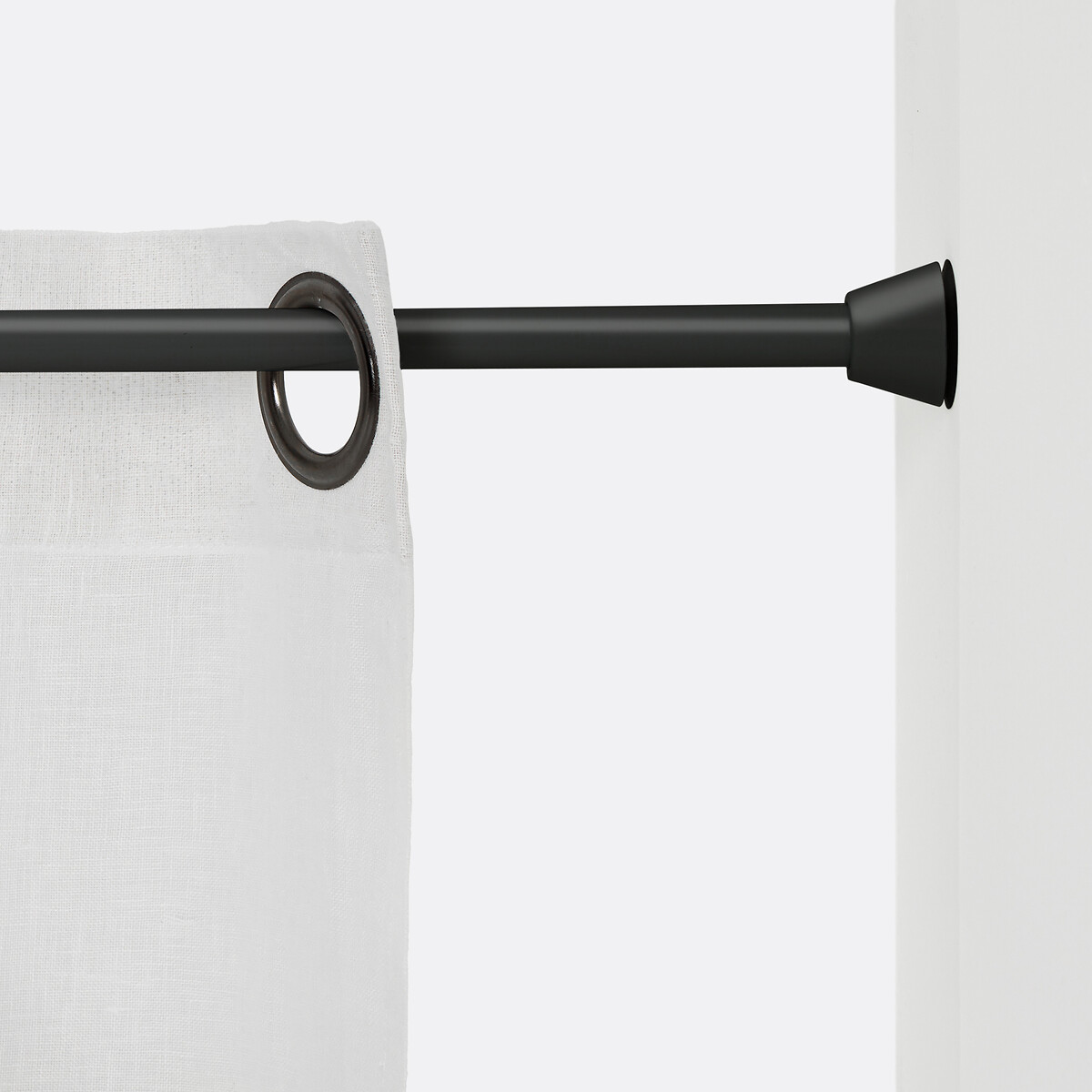 Tringle à rideaux à pression extensible 120/210 cm noir mat, CESSOT DECORATION