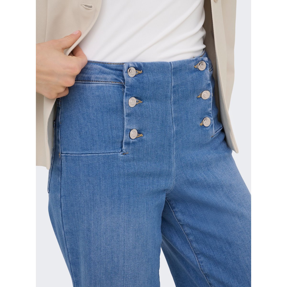 Jean À Jambe Large light blue denim, ONLY