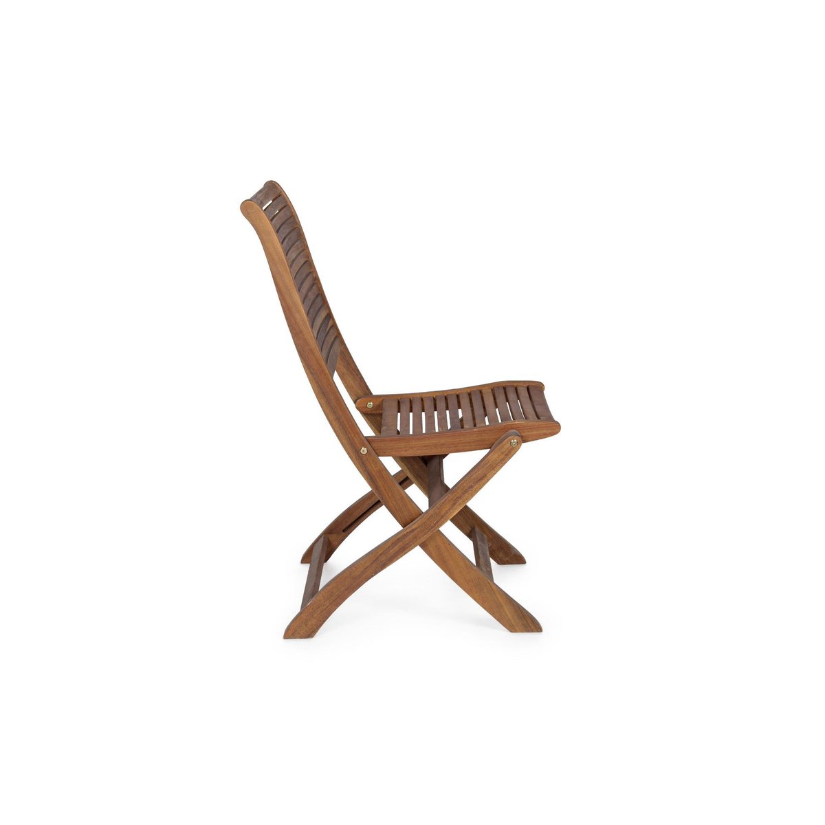 Chaises de jardin pliantes en acacia (lot de 2) - CANCALE bois clair, HELLIN, DEPUIS 1862