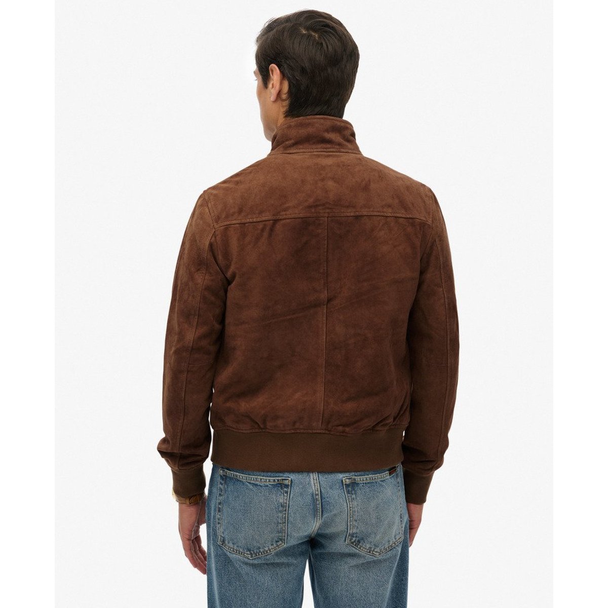 Veste en cuir Modern Sports marron, SUPERDRY