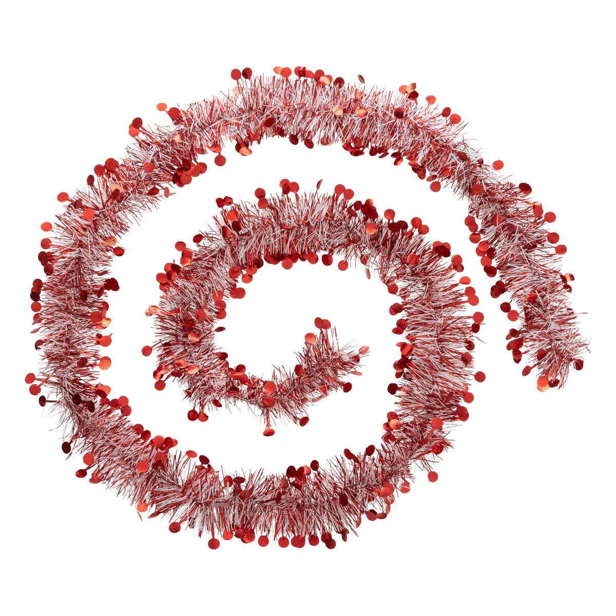 Guirlande de Noël pastille 100x4x2m rouge et blanc bicolore, ATMOSPHERA