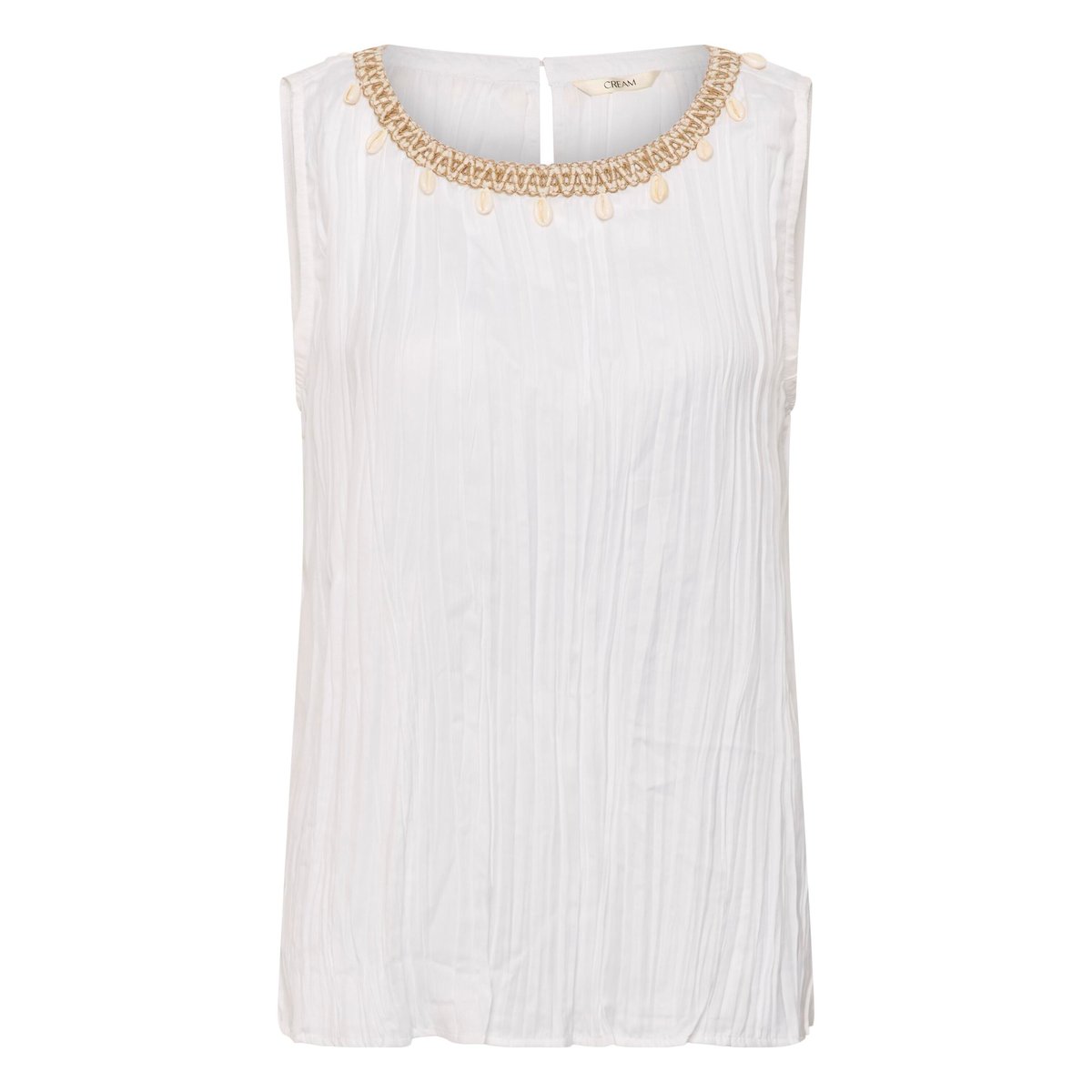 Blouse à manches longues blanc snow white, CREAM