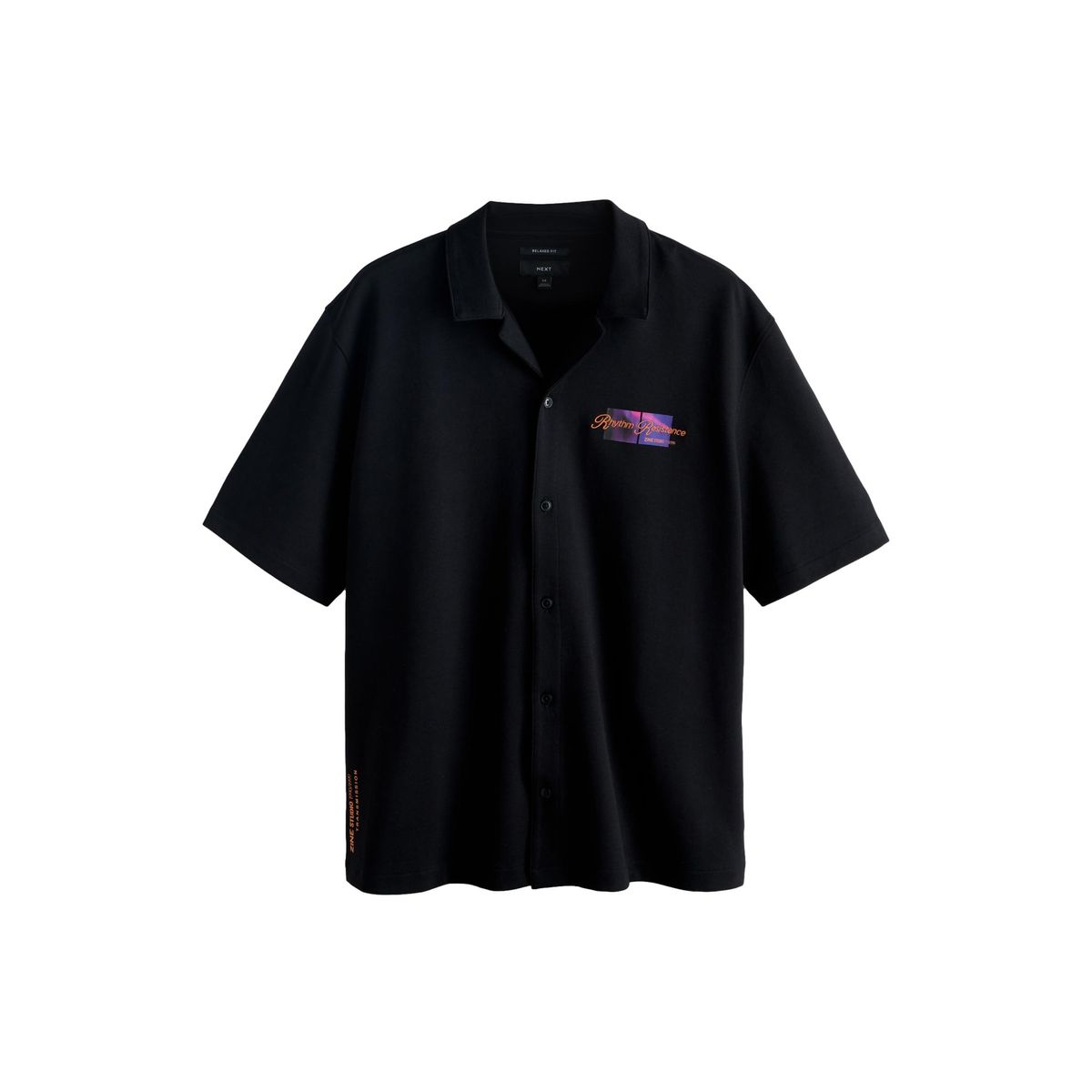 Chemise en jersey imprimée à manches courtes noir, NEXT