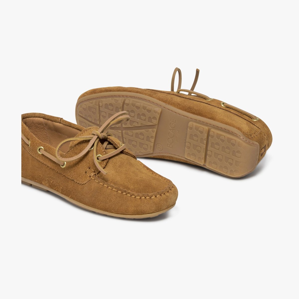 Mocassin en cuir ASTRIDE marron camel, BOCAGE
