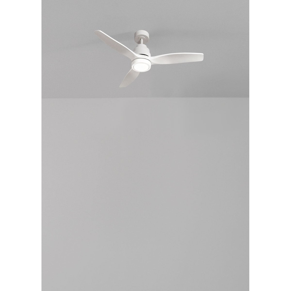 Ventilateur de plafond 40W avec lumière et télécommande WIND STYLANCE NATURAL WOOD blanc/blanc, CREATE
