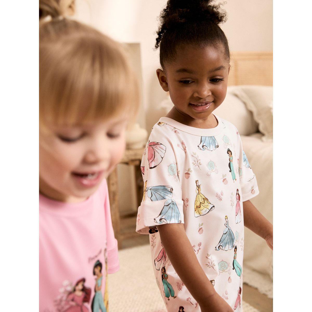 Chemise de nuit princesse, lot 2 rose/blanc, NEXT