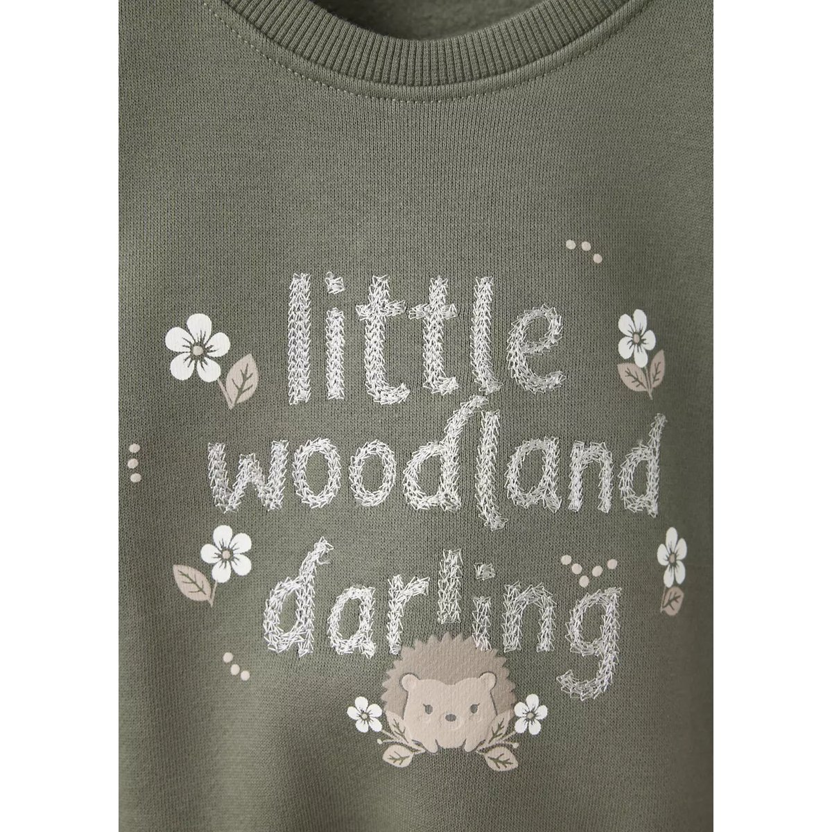 Sweat-shirt coton imprimé vert forêt, MANGO BABY