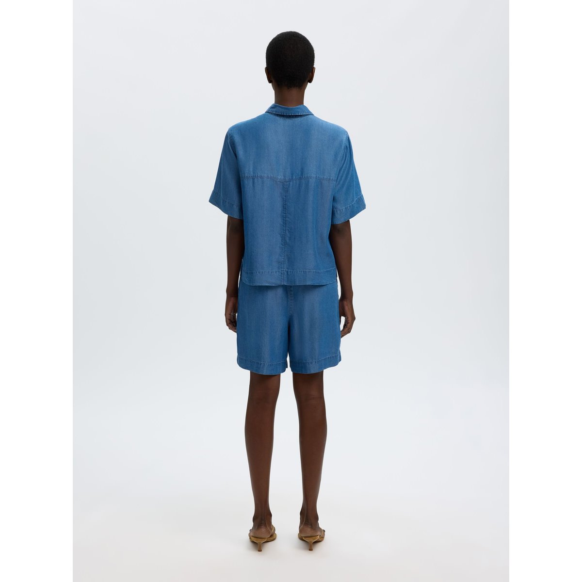 Polo medium blue denim, SELECTED
