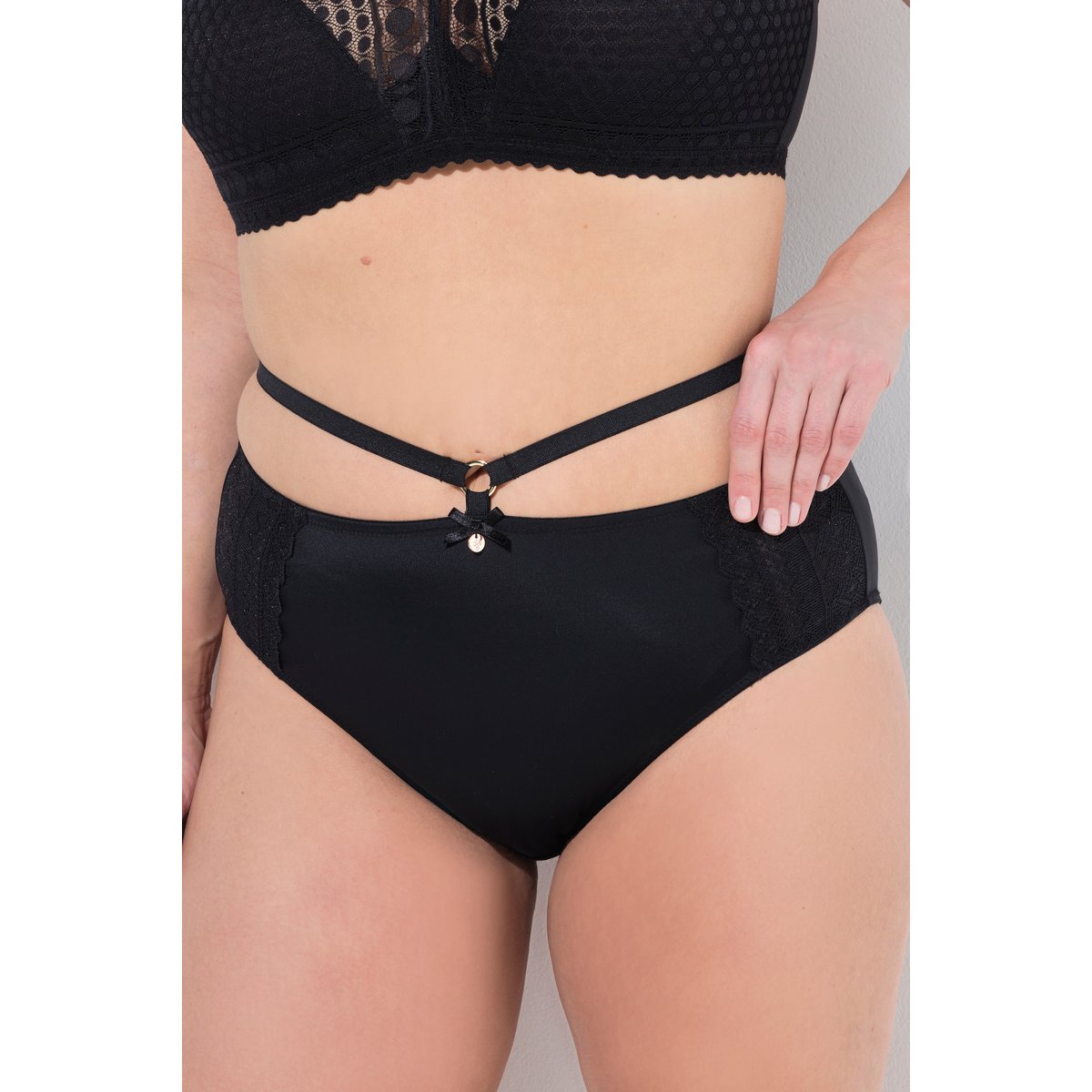 Culotte midi TruYou noir, ULLA POPKEN