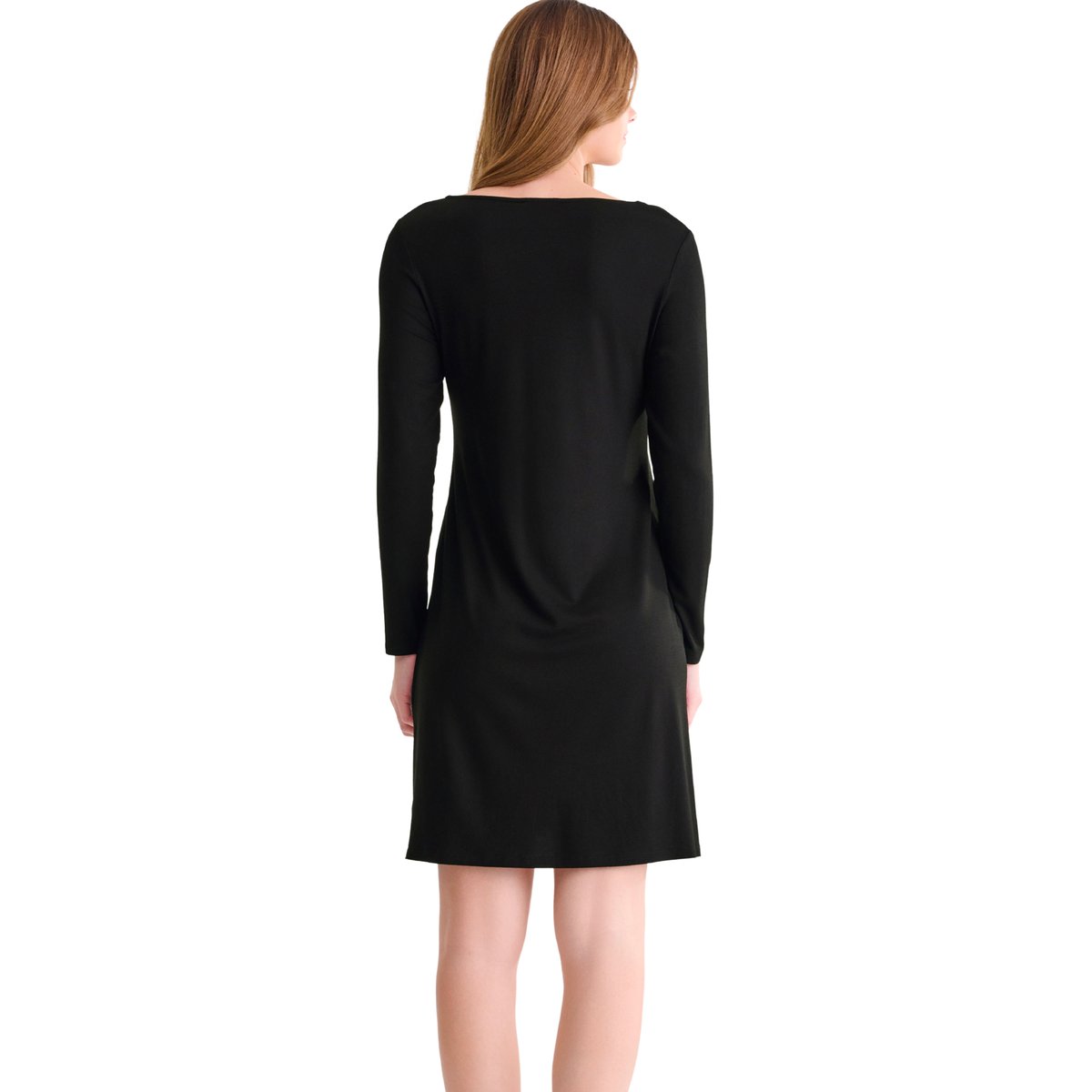 Chemise de nuit manches longues TANIA noir, LISCA