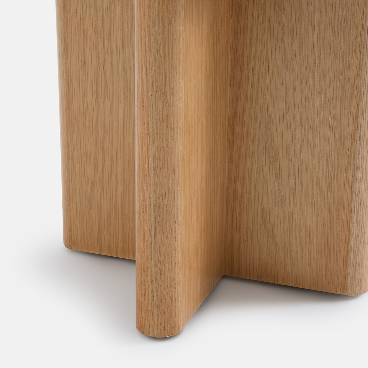 Tabouret, en plaqué chêne et tissu velours, CURVA chêne, LA REDOUTE INTERIEURS