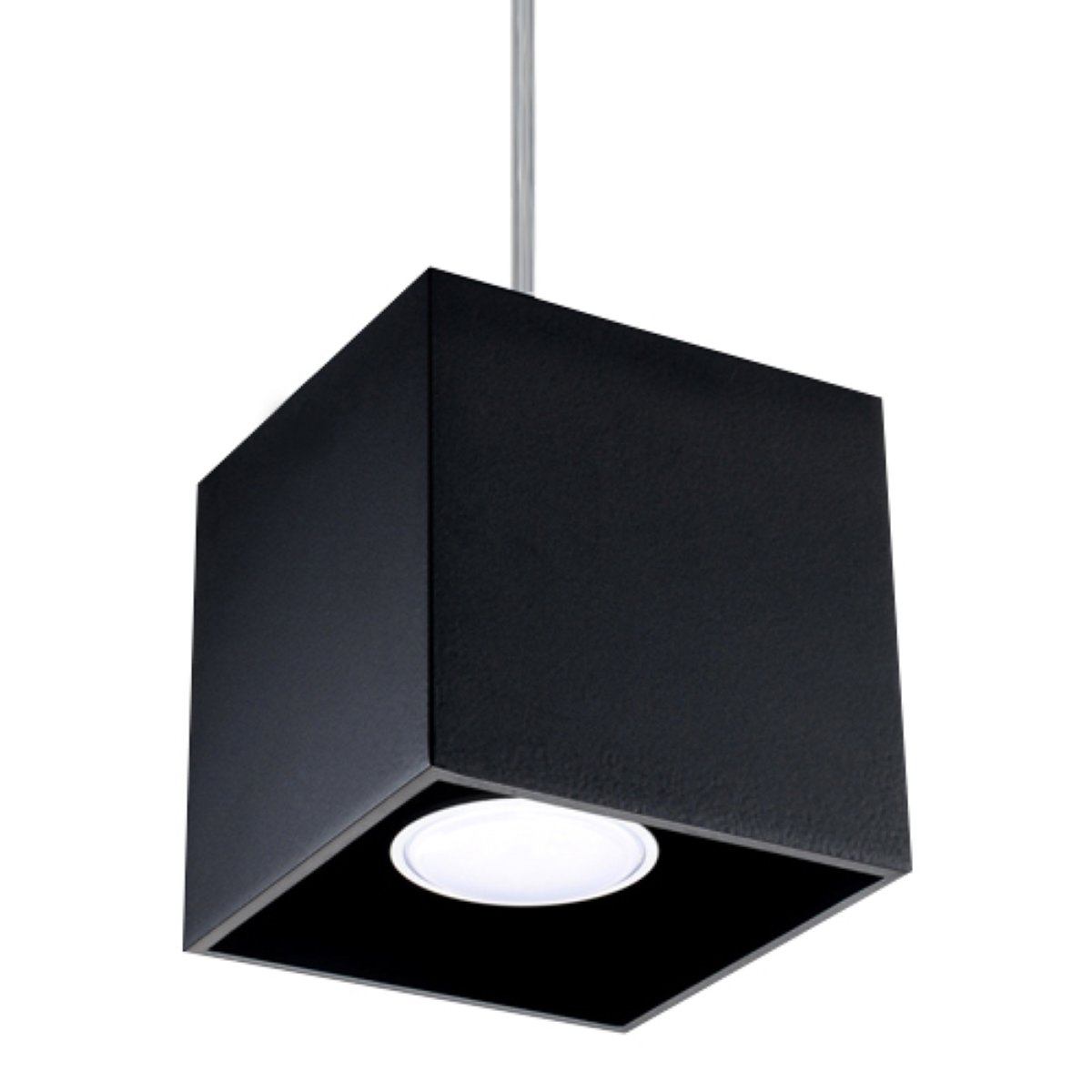 Suspension Aluminium Noir GU10 1 Quad noir, EDEN