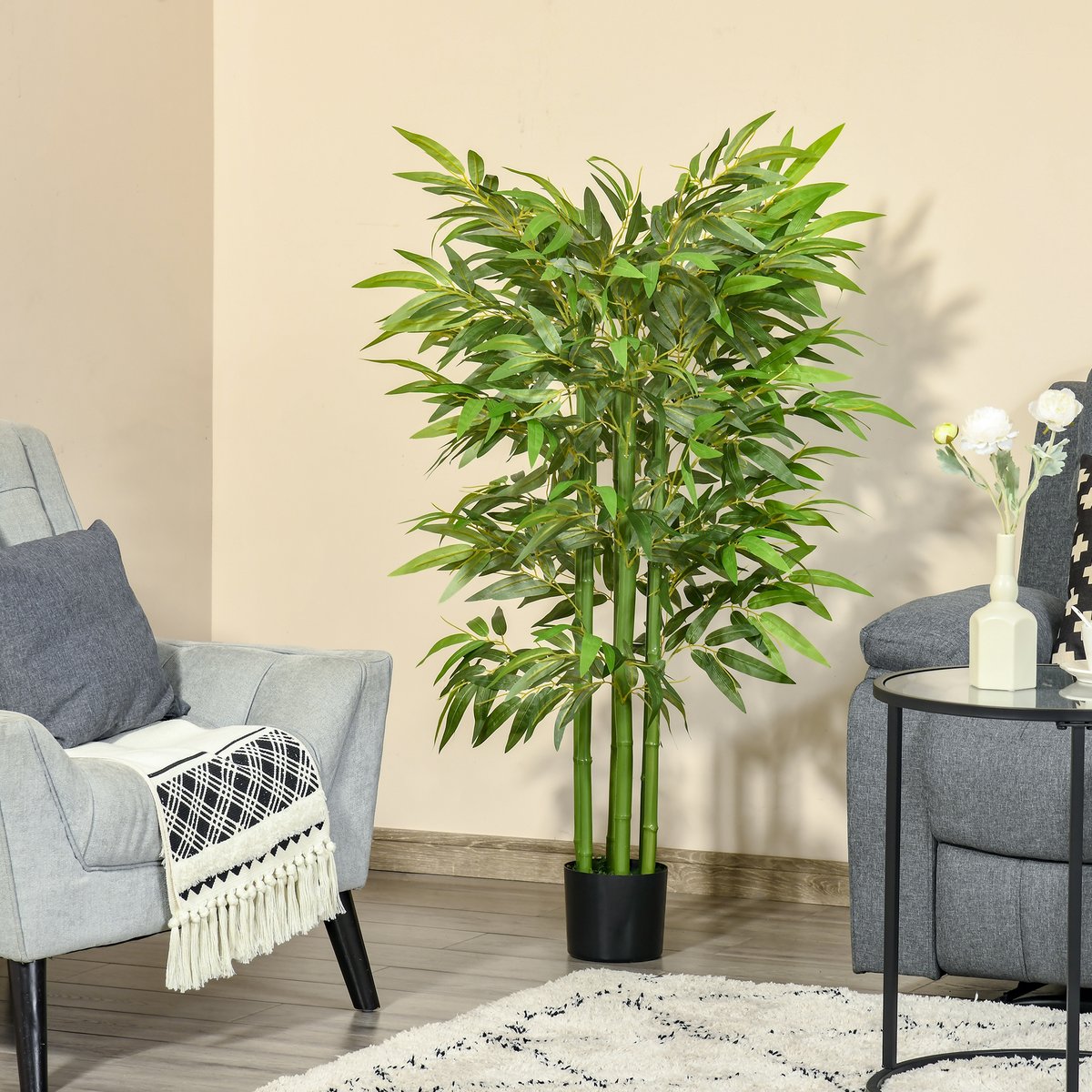 Bambou artificiel PE Vert vert, HOMCOM