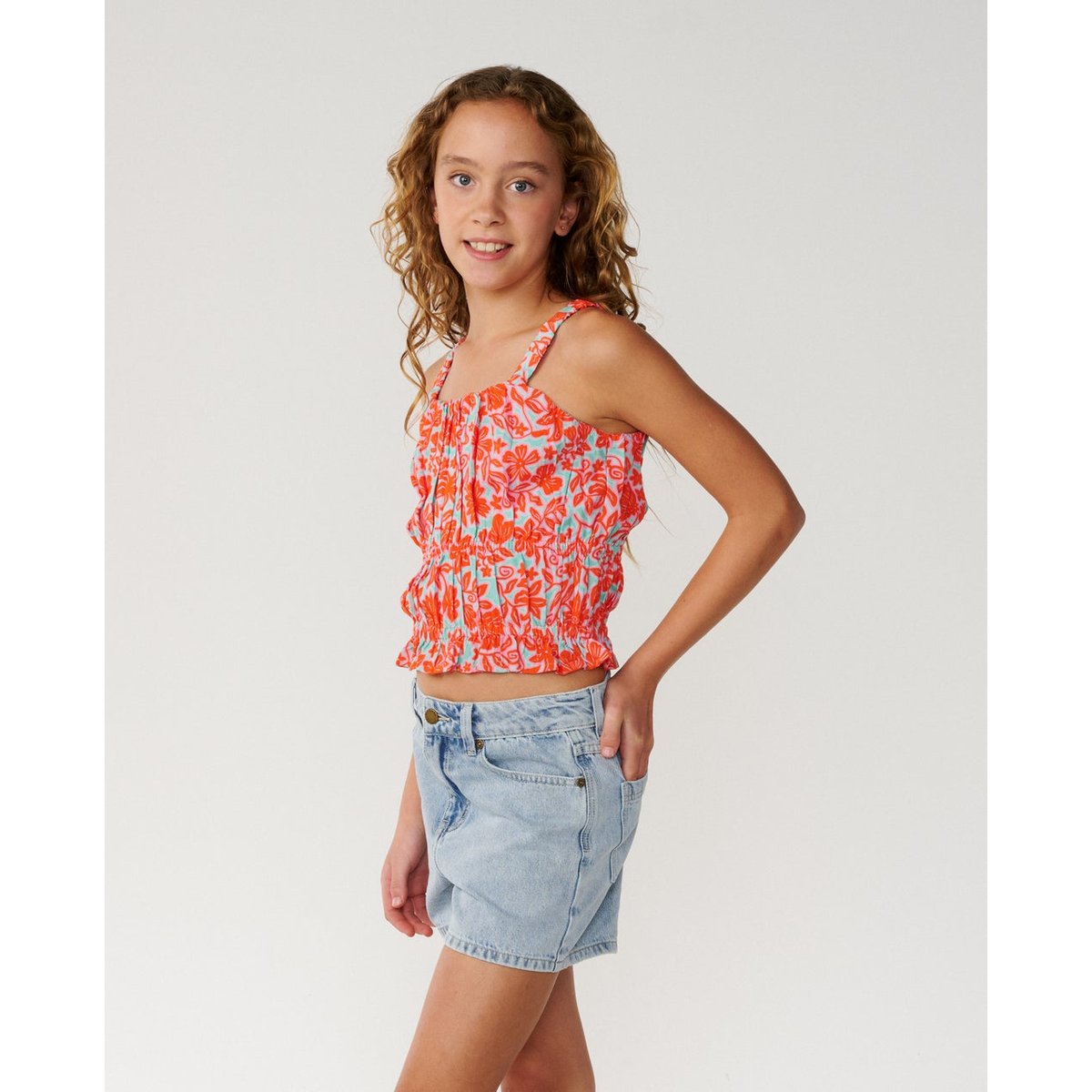 Haut Sunshine Squad Woven Fille brume menthe, RIP CURL