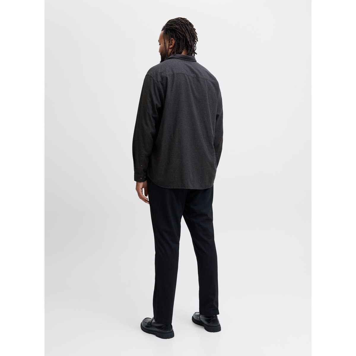 Chemise dark grey melange, JACK & JONES