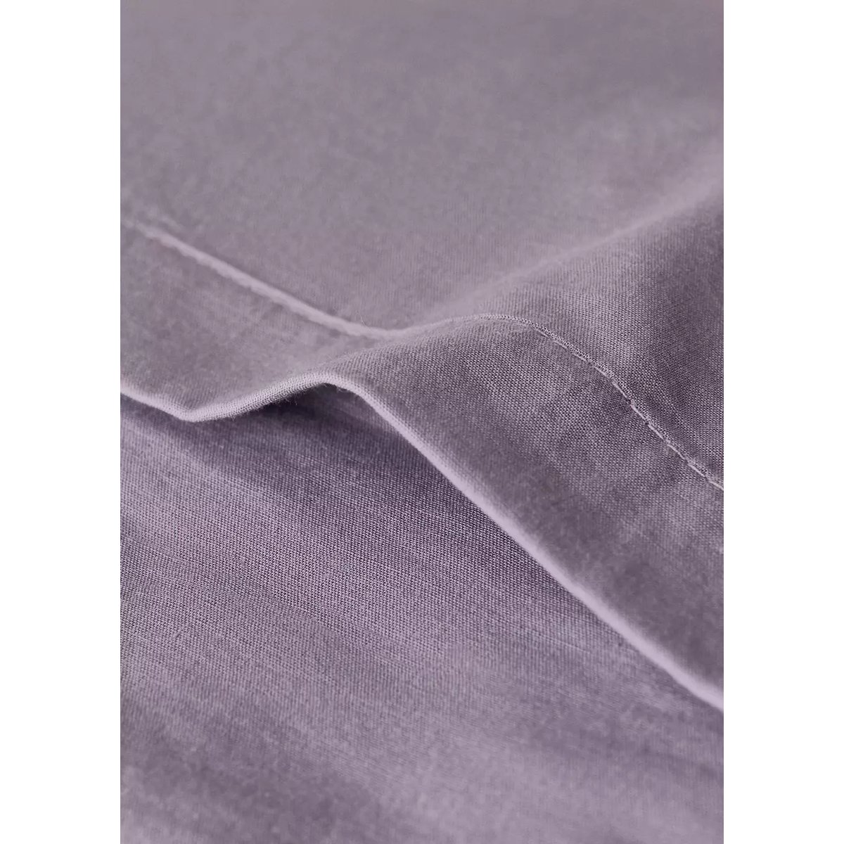 Housse de coussin lit coton surpiqûres fait main 50x50 cm lilas, MANGO HOME