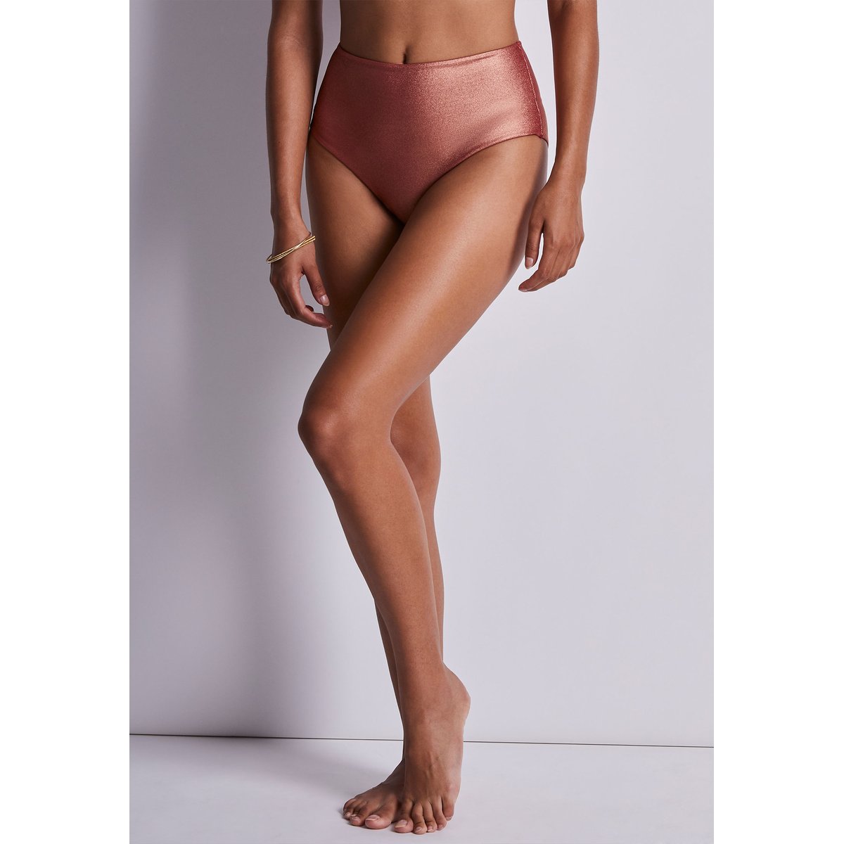 Bas de maillot de bain Culotte taille haute Sunlight Glow rouge cuivre, AUBADE