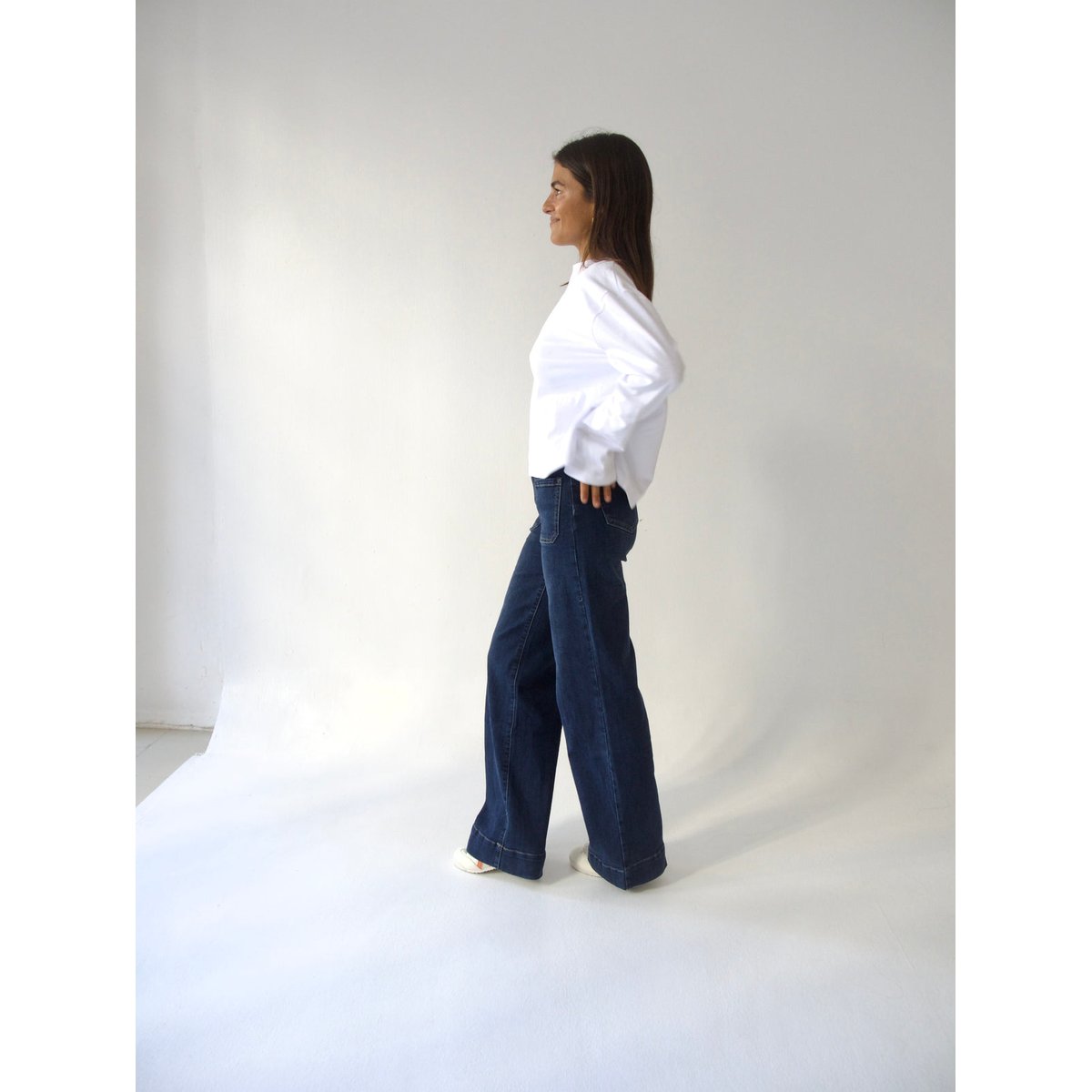 Jean stretch taille mi-haute CLAUDIA bleu brut, MINDTRAVELER