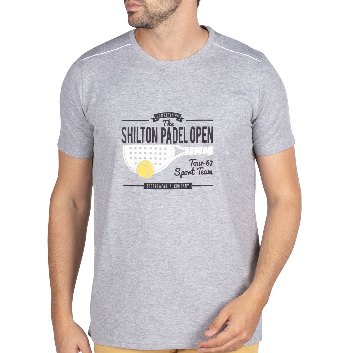T-shirt open PADEL gris, SHILTON