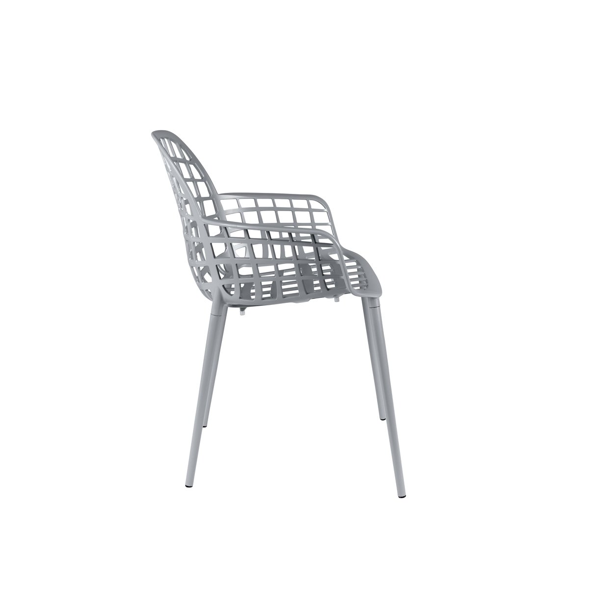 Chaise de jardin empilable en métal (lot de 2), ALBERT KUIP gris, ZUIVER