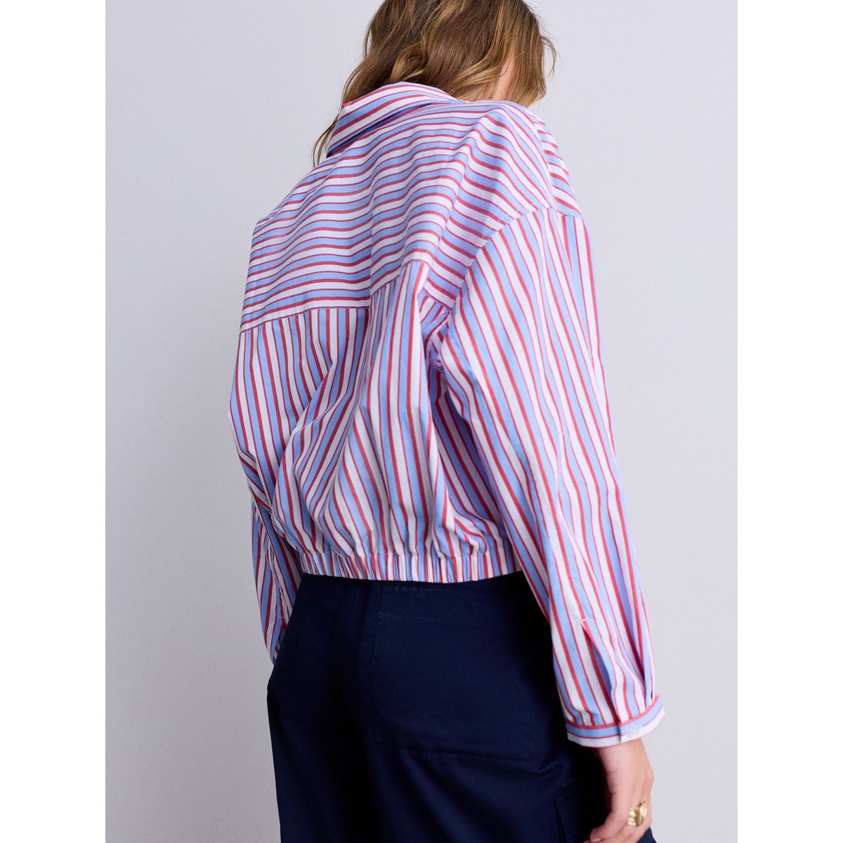Chemise bomber à manches longues rayures rouges/bleues/blanches, NEXT