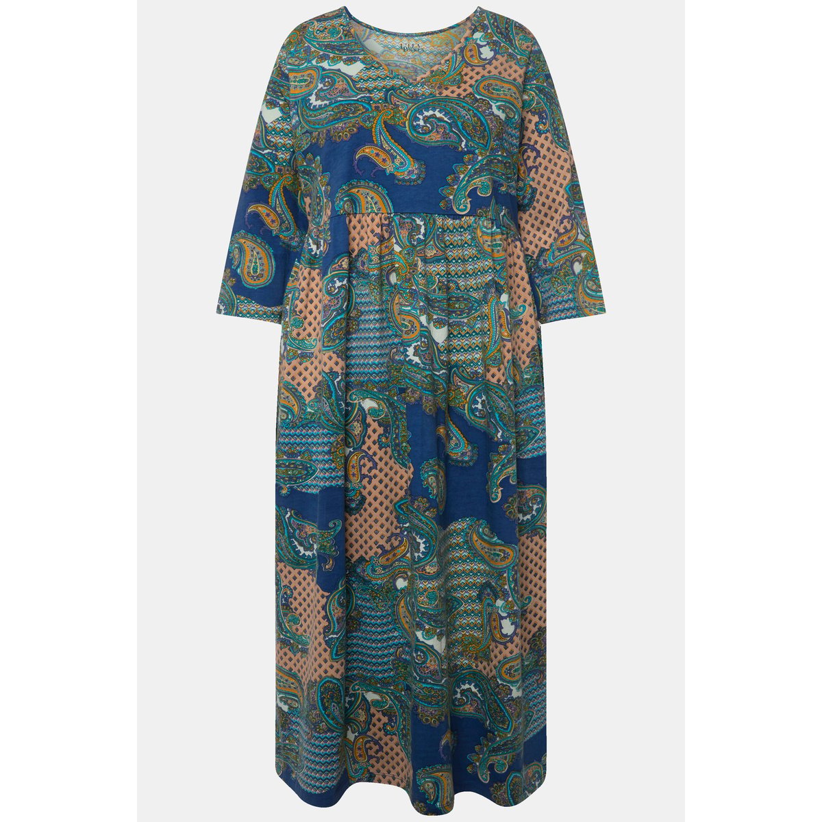 Robe en jersey coupe trapèze à pétrole foncé, ULLA POPKEN