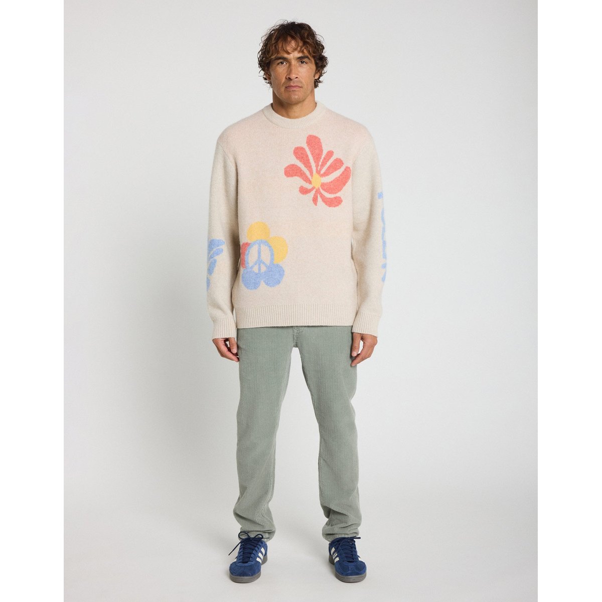 PANTALON REGULAR VELOURS DRIZZLE vert, PULLIN