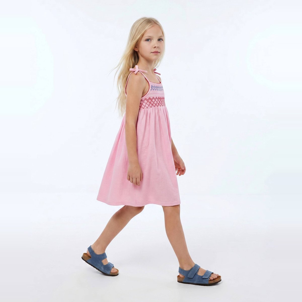 Robe à bretelle smockée lavatere, MONOPRIX