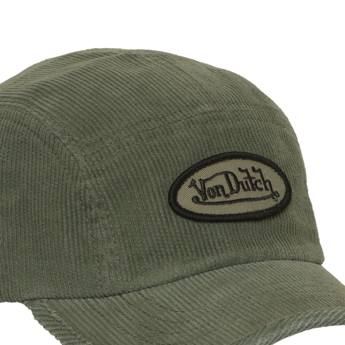 Casquette 5 panels VELVET kaki/noir, VON DUTCH