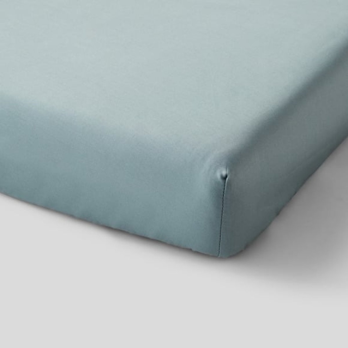 Drap housse, percale de coton, 100% coton bio GOTS algue, MONOPRIX
