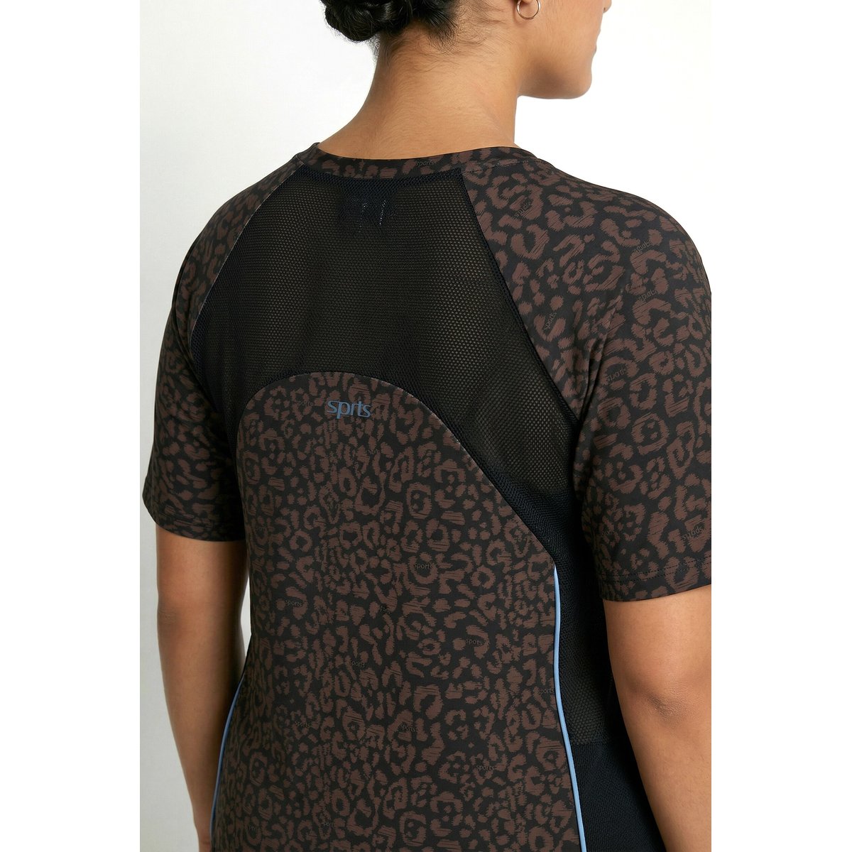 T-shirt technique avec matière recyclée marron, ULLA POPKEN