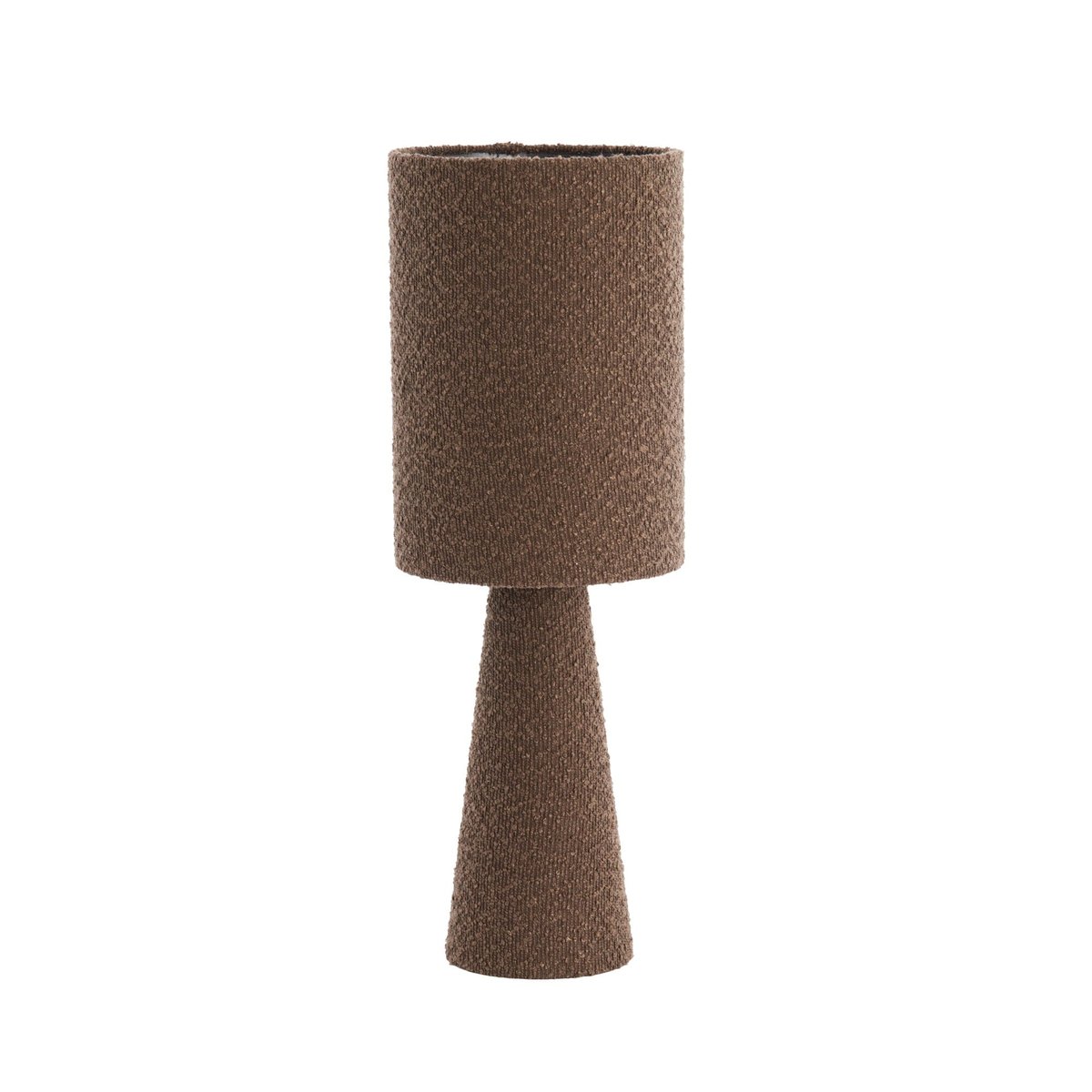 Lampe À Poser Textiles MICKY marron, LIGHT & LIVING 