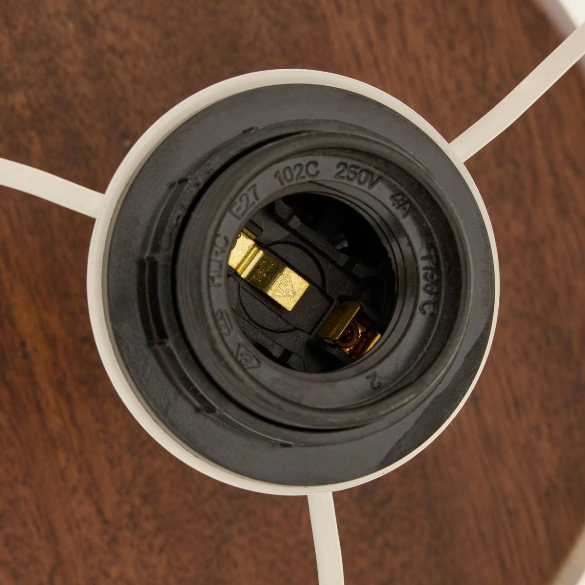 Lampe cylindrique en manguier ROCHI marron, ATMOSPHERA