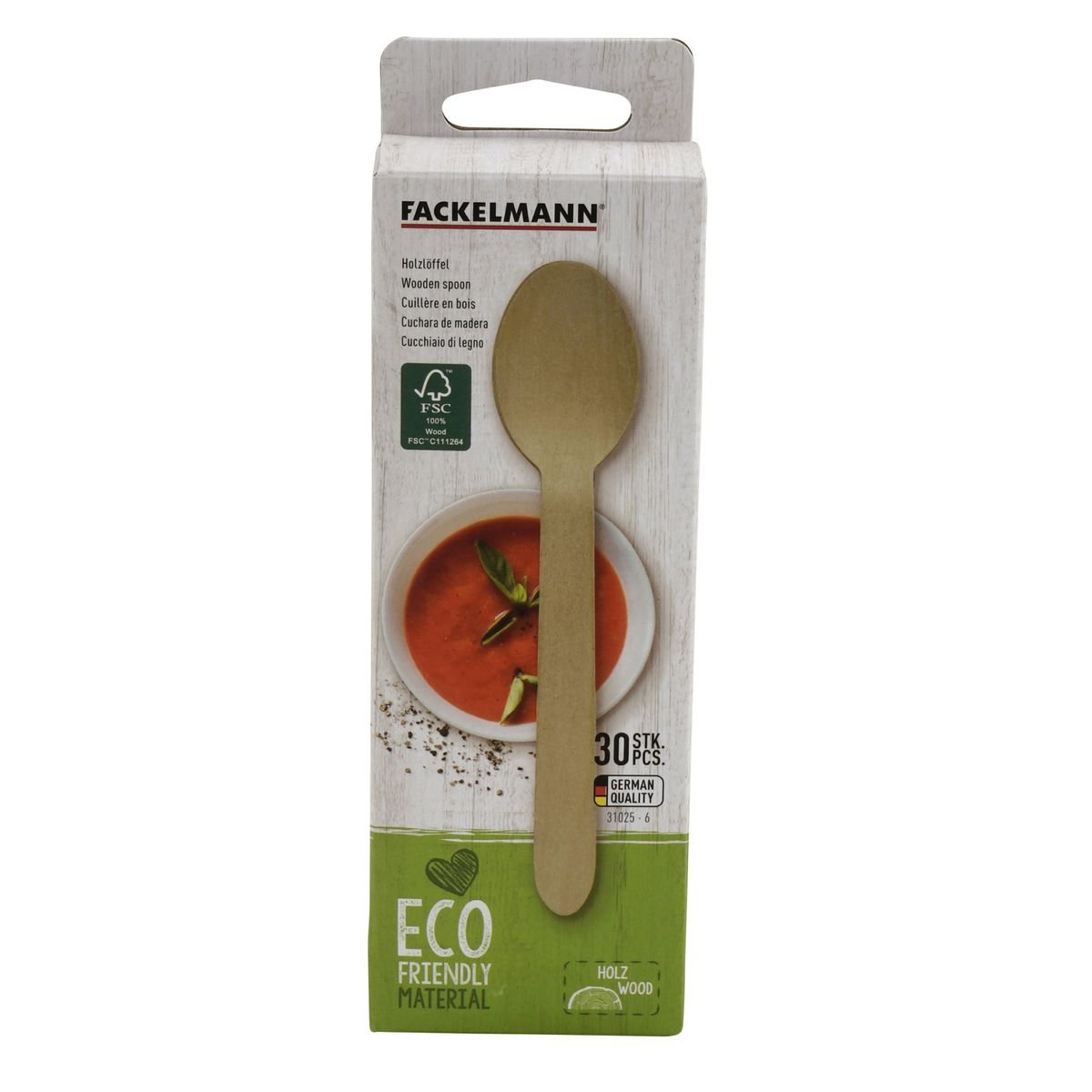 Set de 2 ustensiles de cuisine cuillère à café NATURE FSC bois brun, FACKELMANN