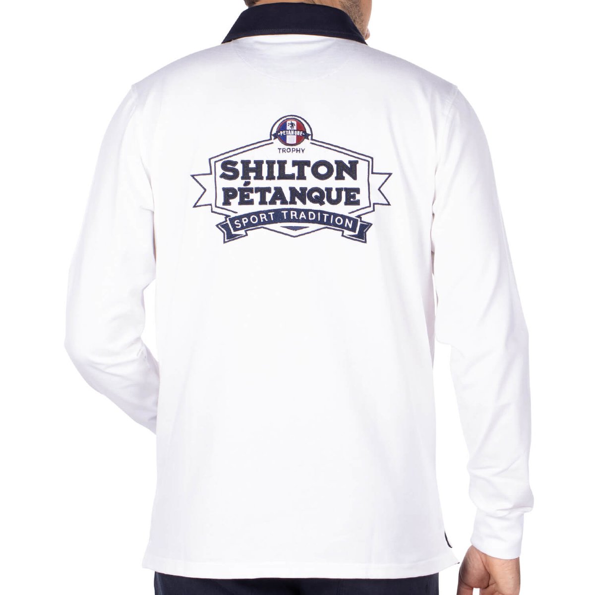 Polo petanque MASTERS blanc, SHILTON