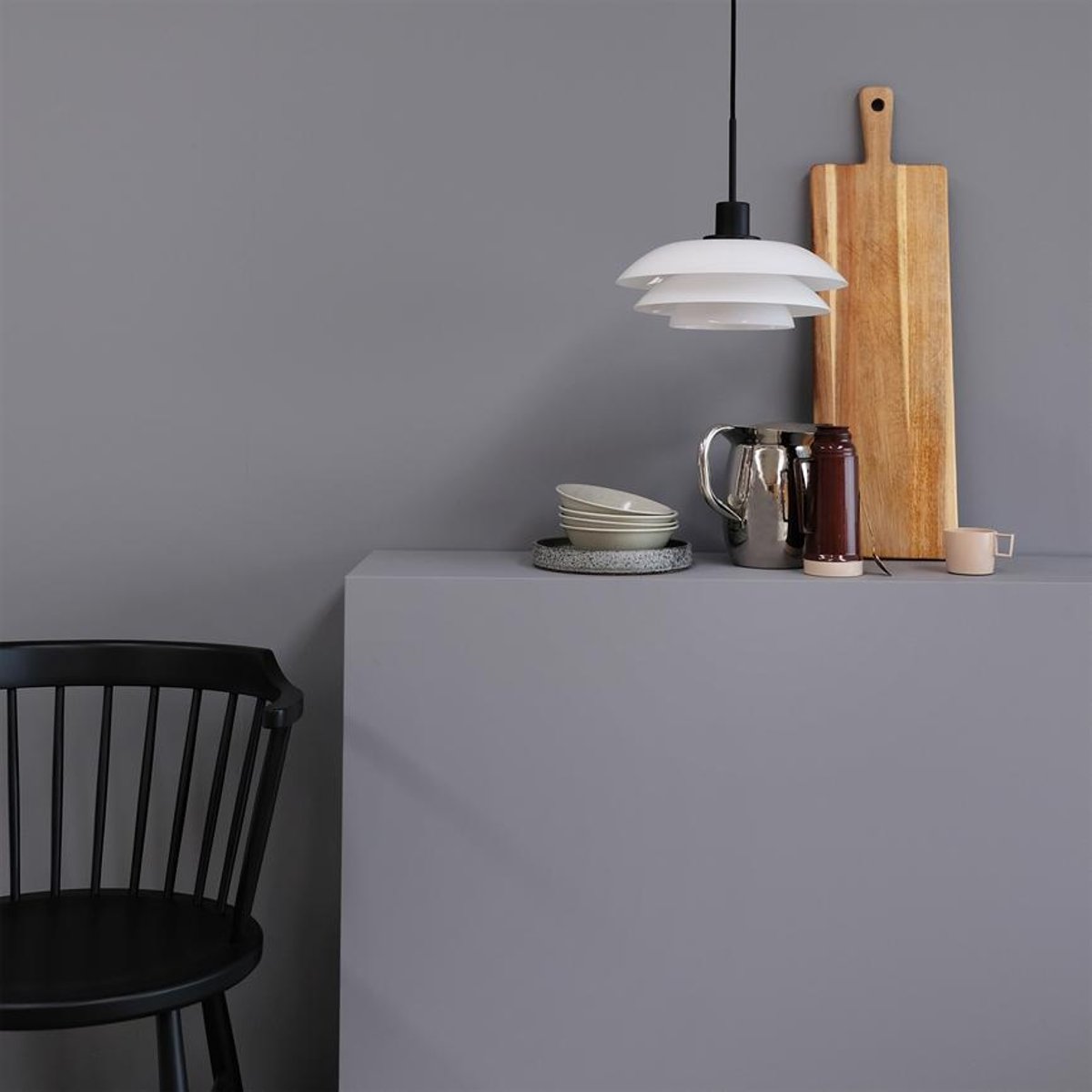 Suspension DL31 opale/noir, DYBERG LARSEN