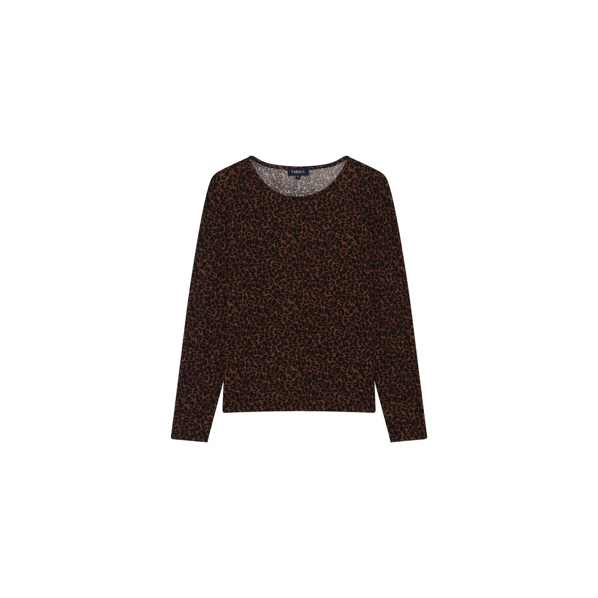 Tshirt coupe droite col rond TLINDSAY marron foncé, CAROLL