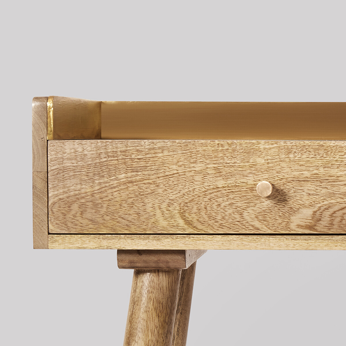 Fresco Mango Wood 2 Drawer Console Table light wood, SWOON