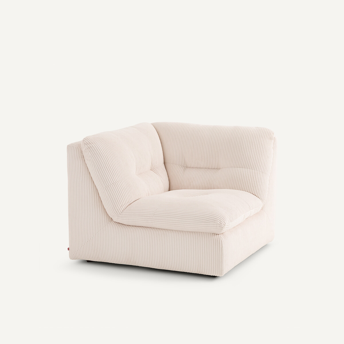 Angle 90° modulable en polyester côtelé, GIULIANO crème, AM.PM
