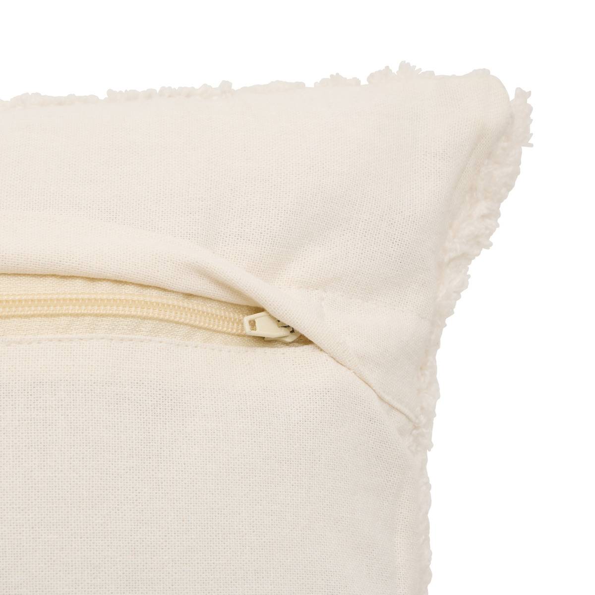 Coussin rectangulaire LOOMIA beige lin, ATMOSPHERA
