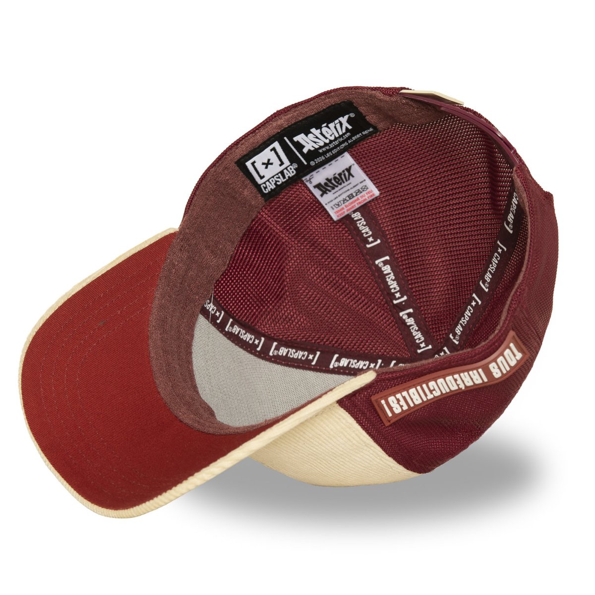 Casquette trucker ASTERIX beige/bordeaux/bleu/jaune, CAPSLAB