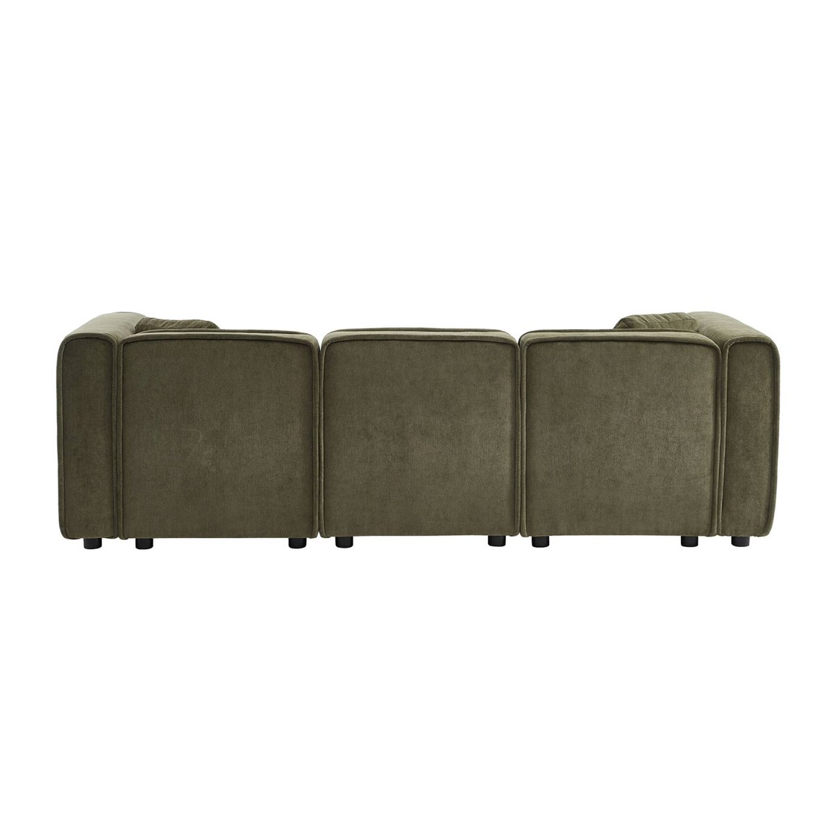 Canapé d'angle gauche 3 places tissu LESTER kaki, SWEEEK