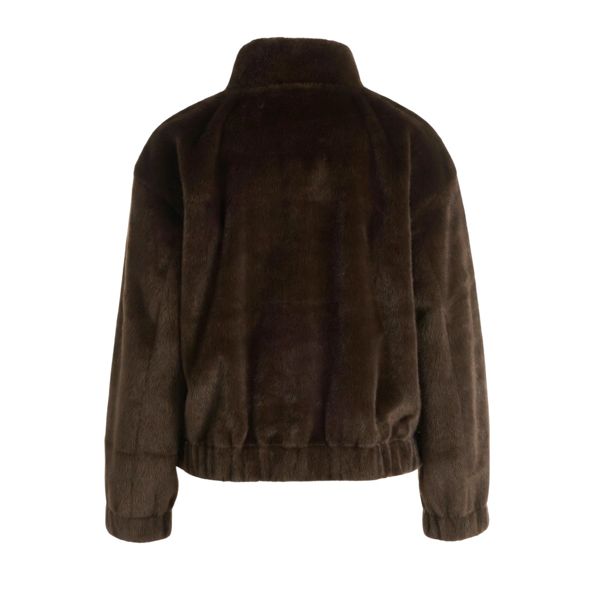 Veste en peluche à col droit molé, ZERO
