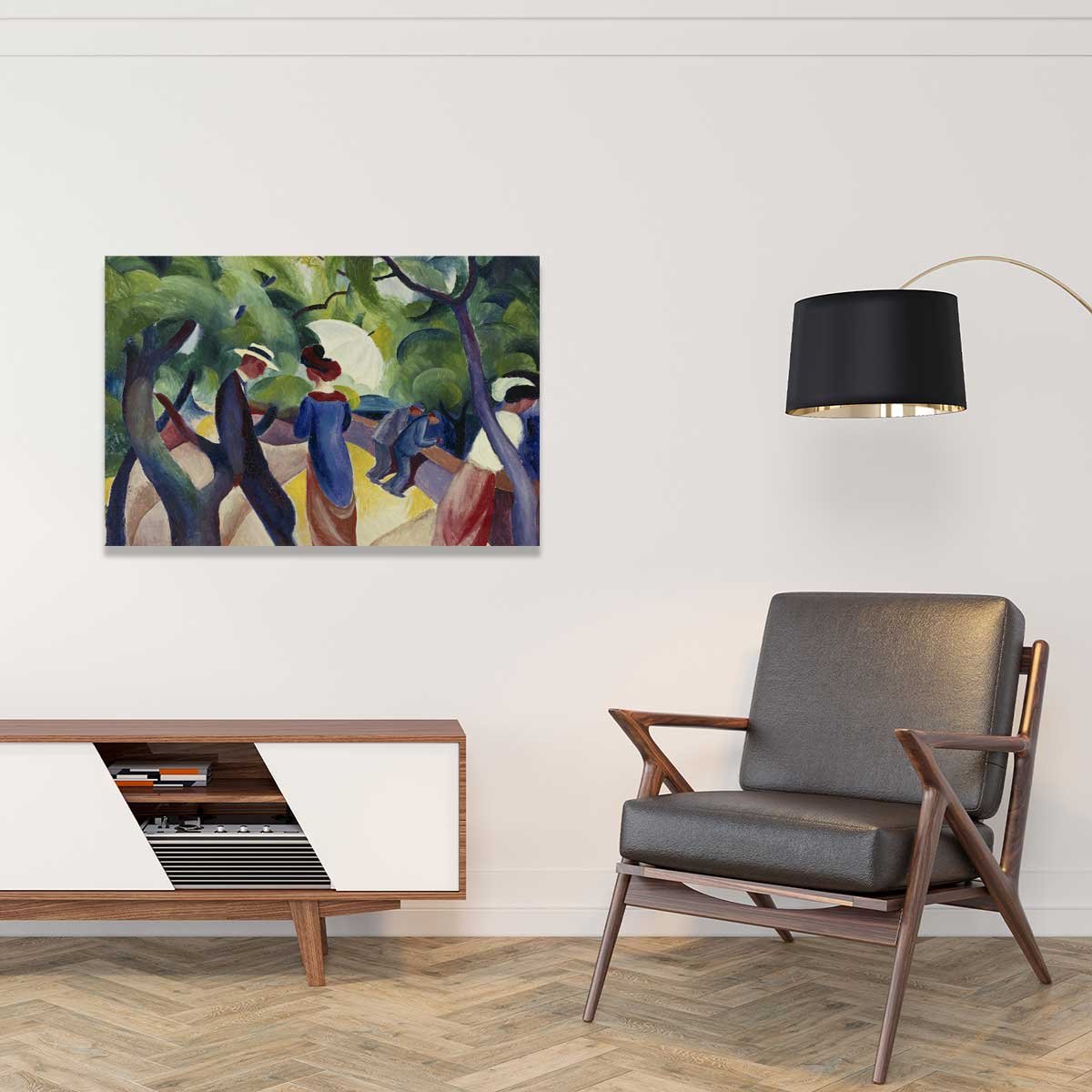Tableau d'art classique Macke August Promenade tableau alu dibond, HEXOA