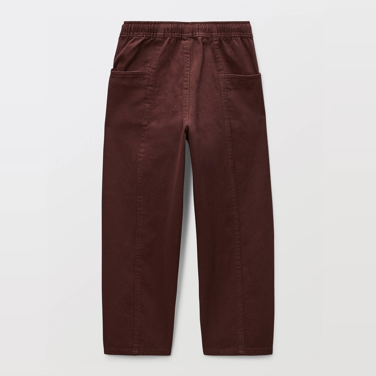 Pantalon avec taille élastiquée en coton arbre, MONOPRIX