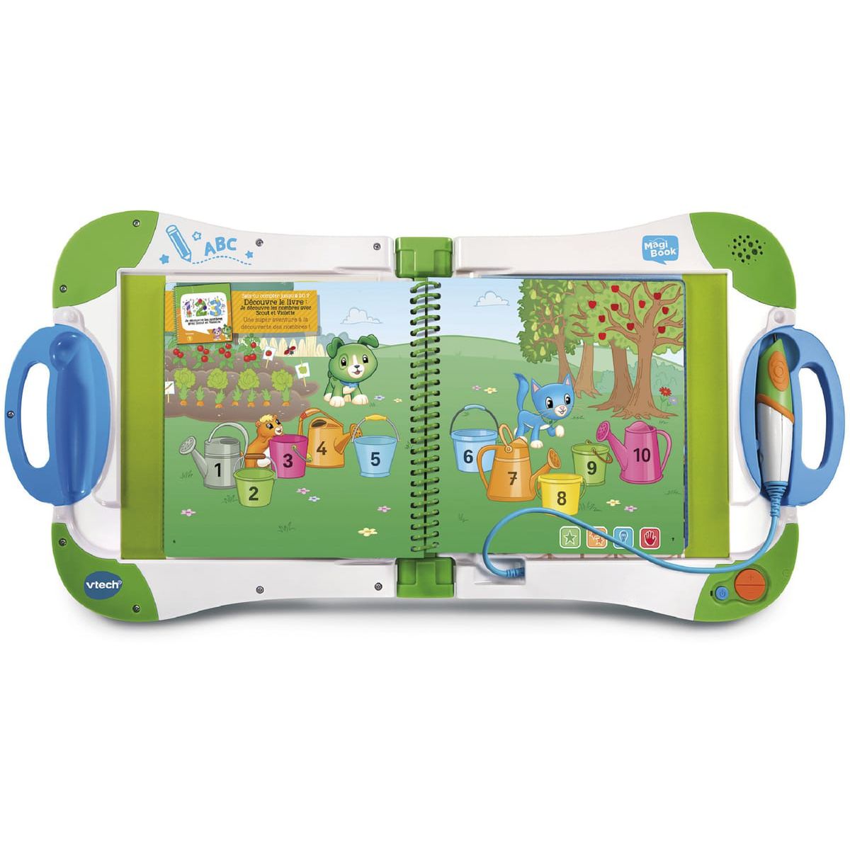 Lecteur interactif MagiBook Starter pack vert couleur unique, VTECH